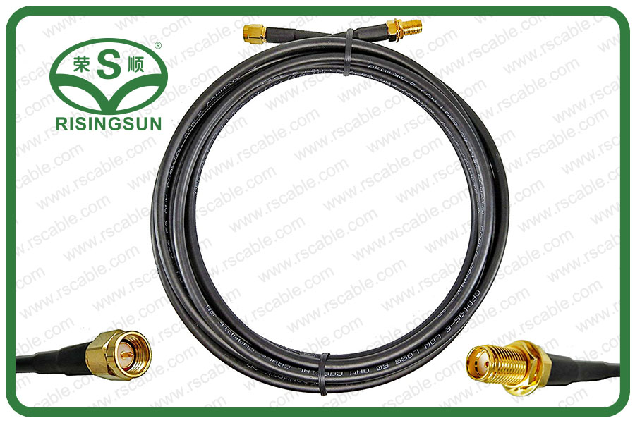 RSLMR195 Coaxial Jumper Cable With SMA Male to SMA FeMale
